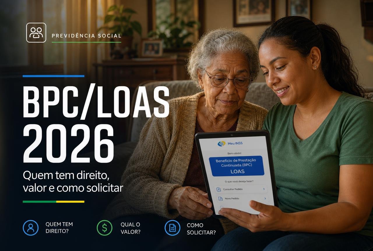 BPC/LOAS 2026: quem tem direito, valor do benefício, renda por pessoa e como solicitar pelo Meu INSS