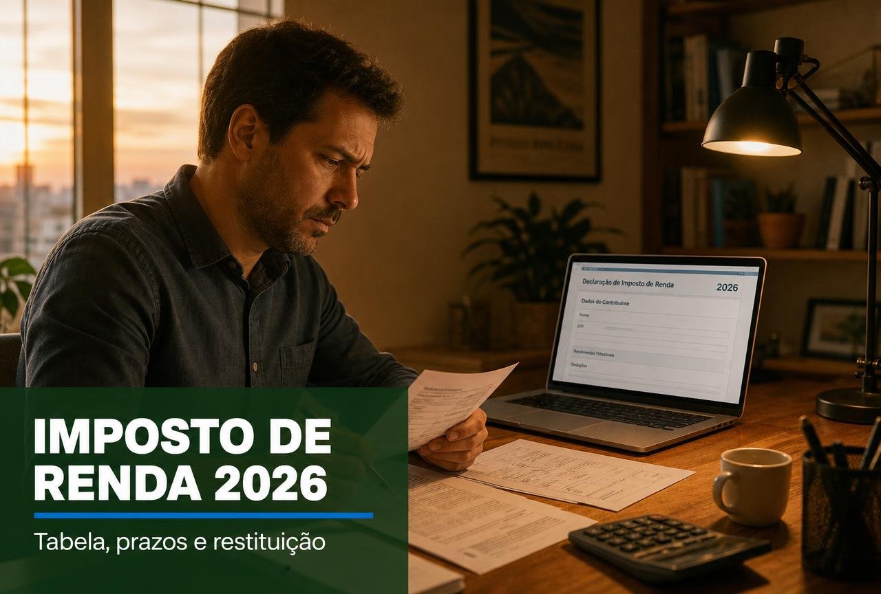 Imposto de Renda 2026: tabela atualizada, quem é obrigado a declarar, prazos e como consultar a restituição